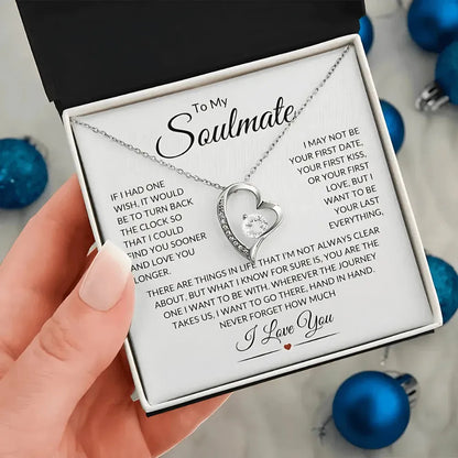 Soulmate - Want to Be With You Always - Love Heart Necklace - Radiant Memories