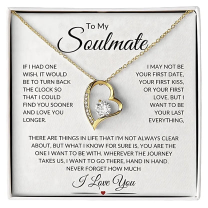 Soulmate - Want to Be With You Always - Love Heart Necklace - Radiant Memories