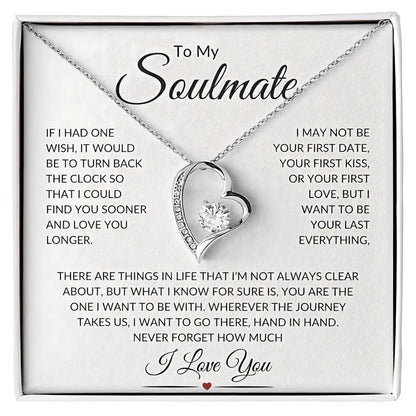 Soulmate - Want to Be With You Always - Love Heart Necklace - Radiant Memories