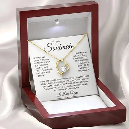 Soulmate - Want to Be With You Always - Love Heart Necklace - Radiant Memories