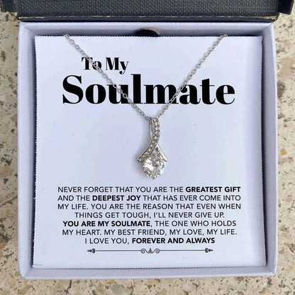 Soulmate - You are my Best Friend, My Love, My Life - Ribbon Necklace - Radiant Memories