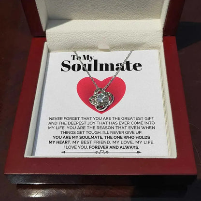 Soulmate - You are my Greatest Gift & Joy - Love Knot Necklace - Radiant Memories