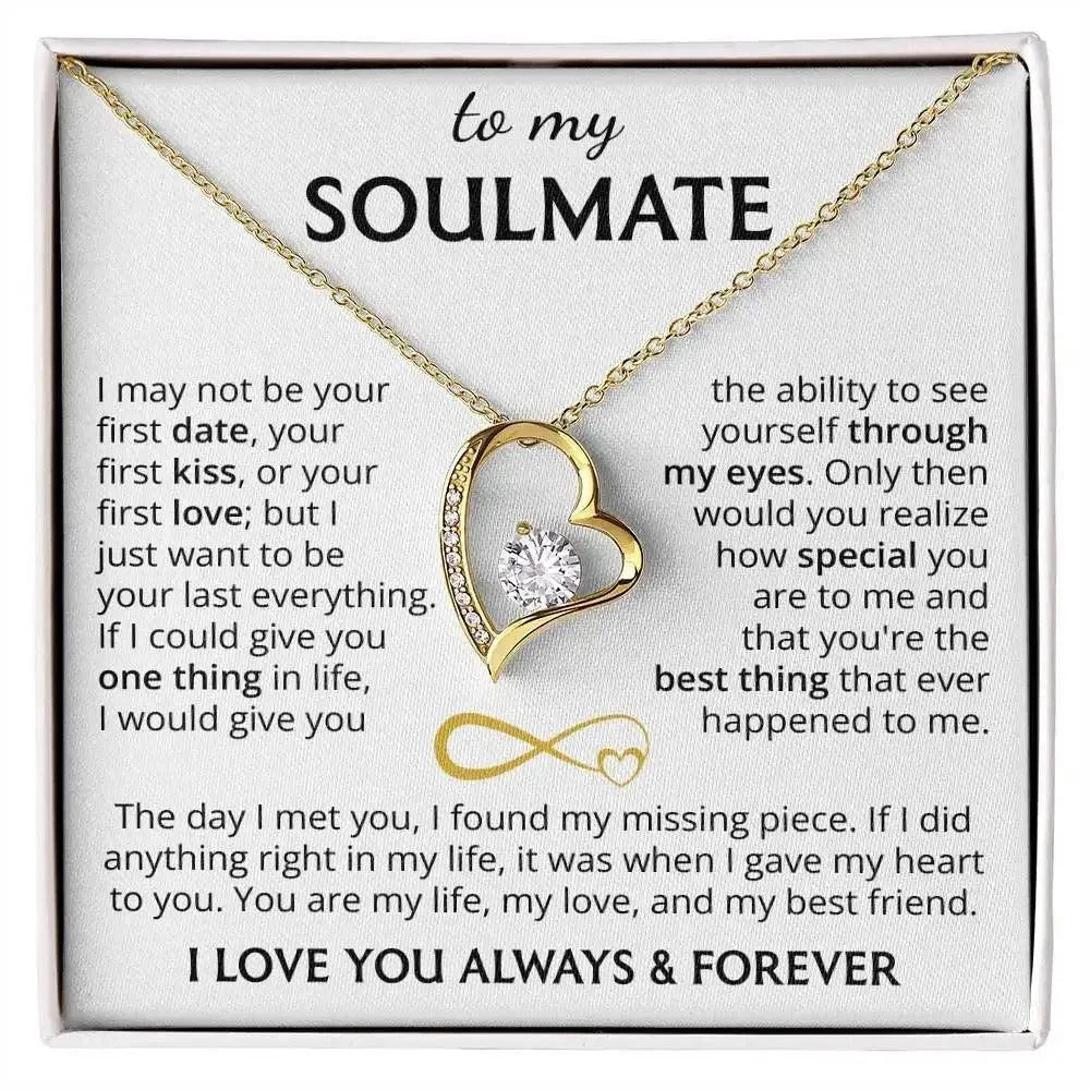 Soulmate - You are my Missing Piece - Love U Always & Forever Necklace - Radiant Memories