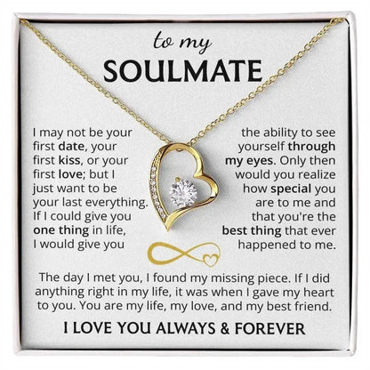 Soulmate - You are my Missing Piece - Love U Always & Forever Necklace - Radiant Memories