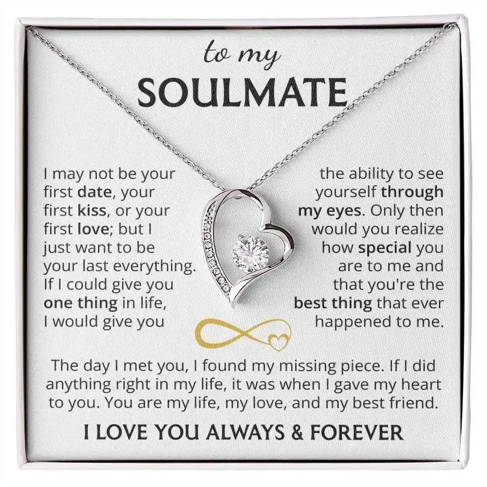Soulmate - You are my Missing Piece - Love U Always & Forever Necklace - Radiant Memories