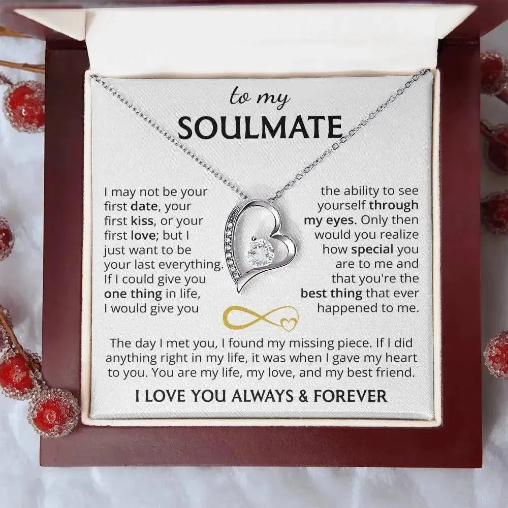 Soulmate - You are my Missing Piece - Love U Always & Forever Necklace - Radiant Memories