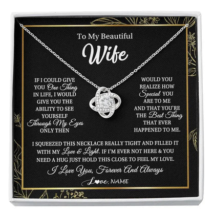 Wife - Embrace Love Necklace - Personalized Gift - Radiant Memories
