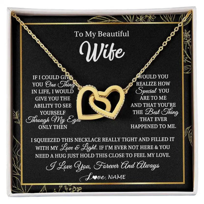 Wife - Embrace Love Necklace - Personalized Gift - Radiant Memories