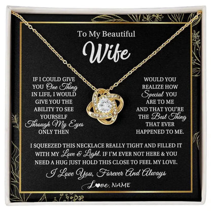 Wife - Embrace Love Necklace - Personalized Gift - Radiant Memories