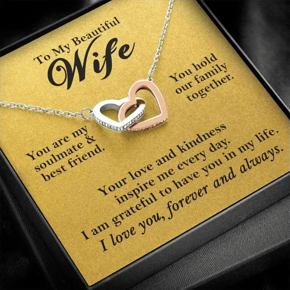 Wife - Soulmate & Best Friend - Love Necklace - Radiant Memories